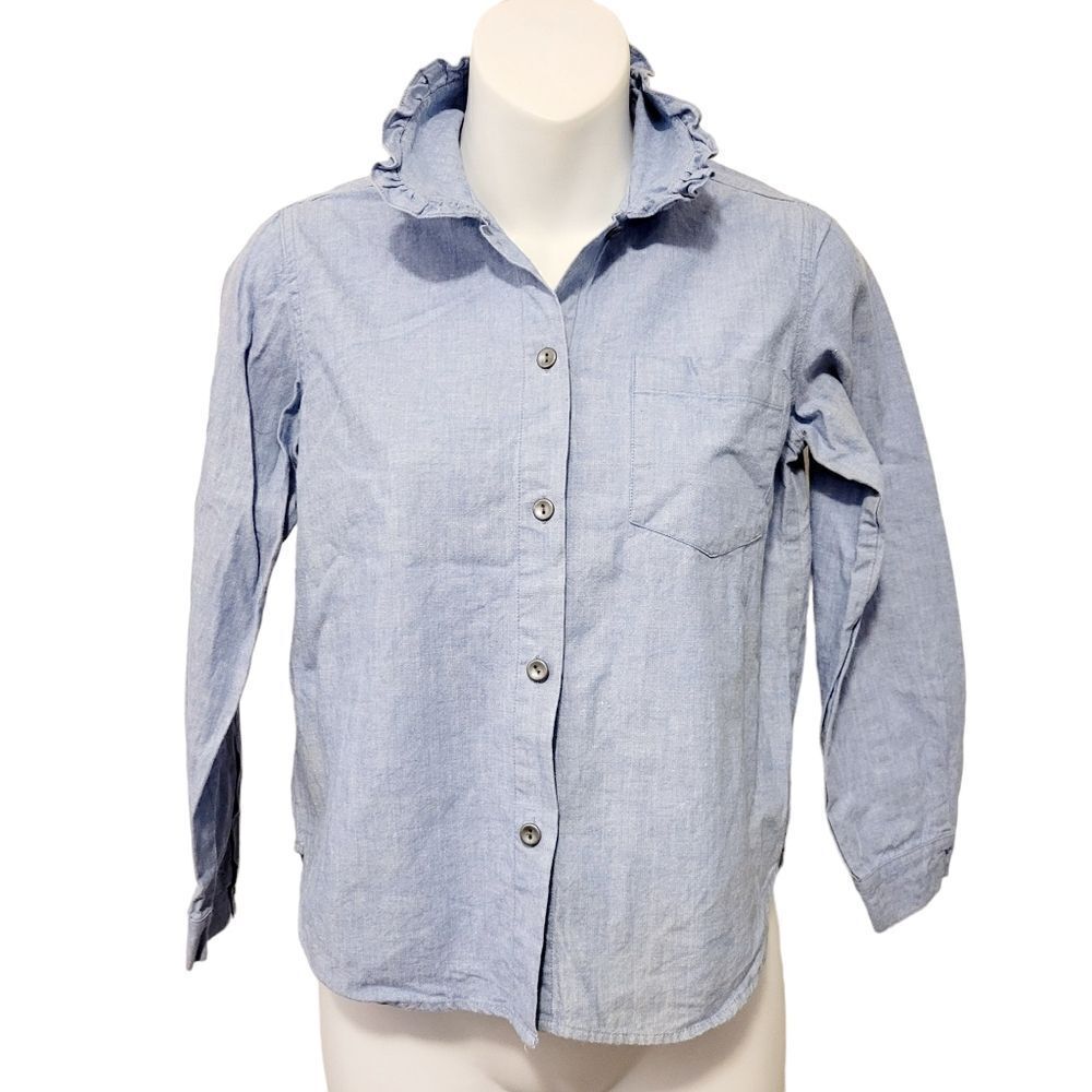2/$20 Vintage Y2K Blue Denim Buttons Down Shirt Top Size: XS